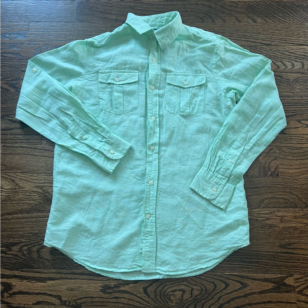 Old Navy  Regular  - Fit Light Green Men's Casual Shirt